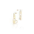 Aretes PAPER CLIP + BROKEN HEART