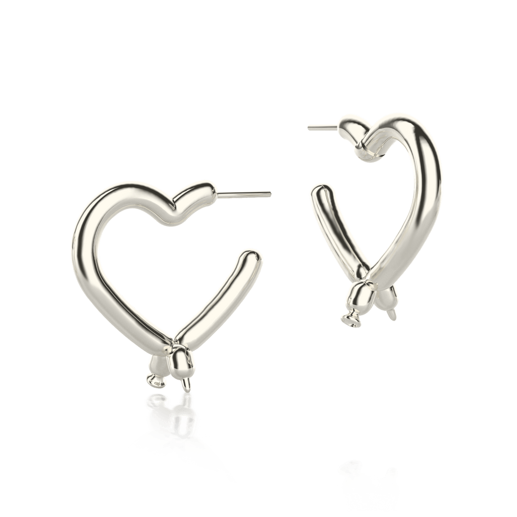 Aretes Latex balloon corazón globo earring