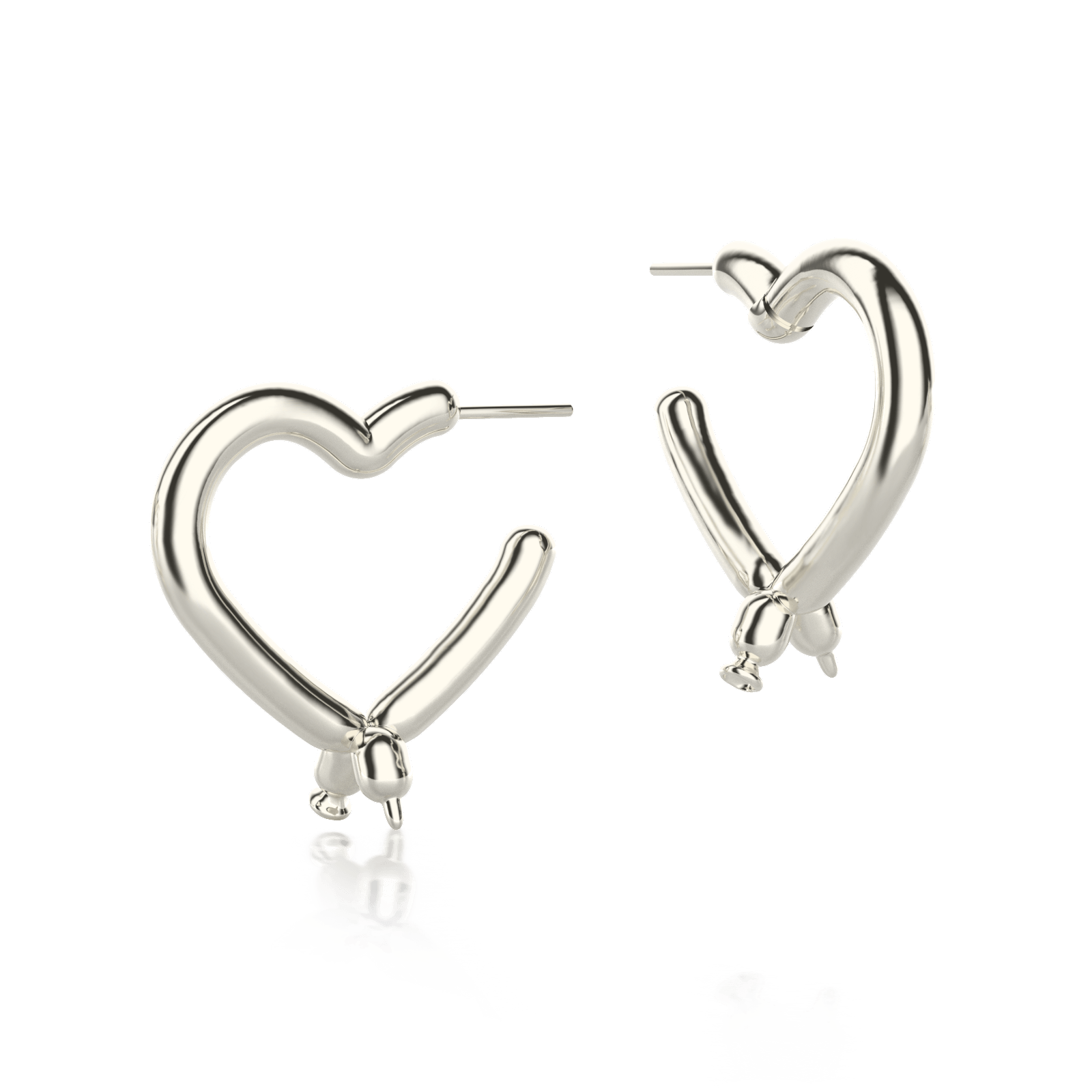 Aretes Latex balloon corazón globo earring