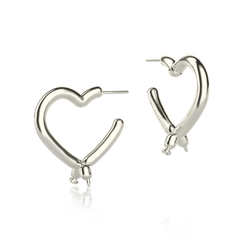 Aretes Latex balloon corazón globo earring