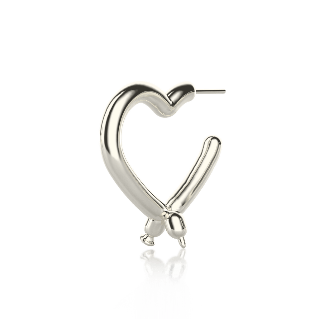 Aretes Latex balloon corazón globo earring 1