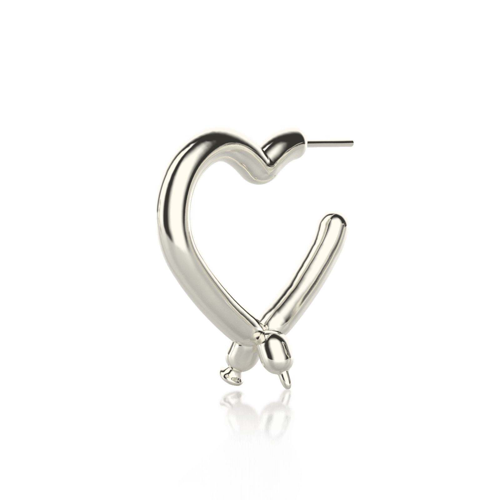 Aretes Latex balloon corazón globo earring 1