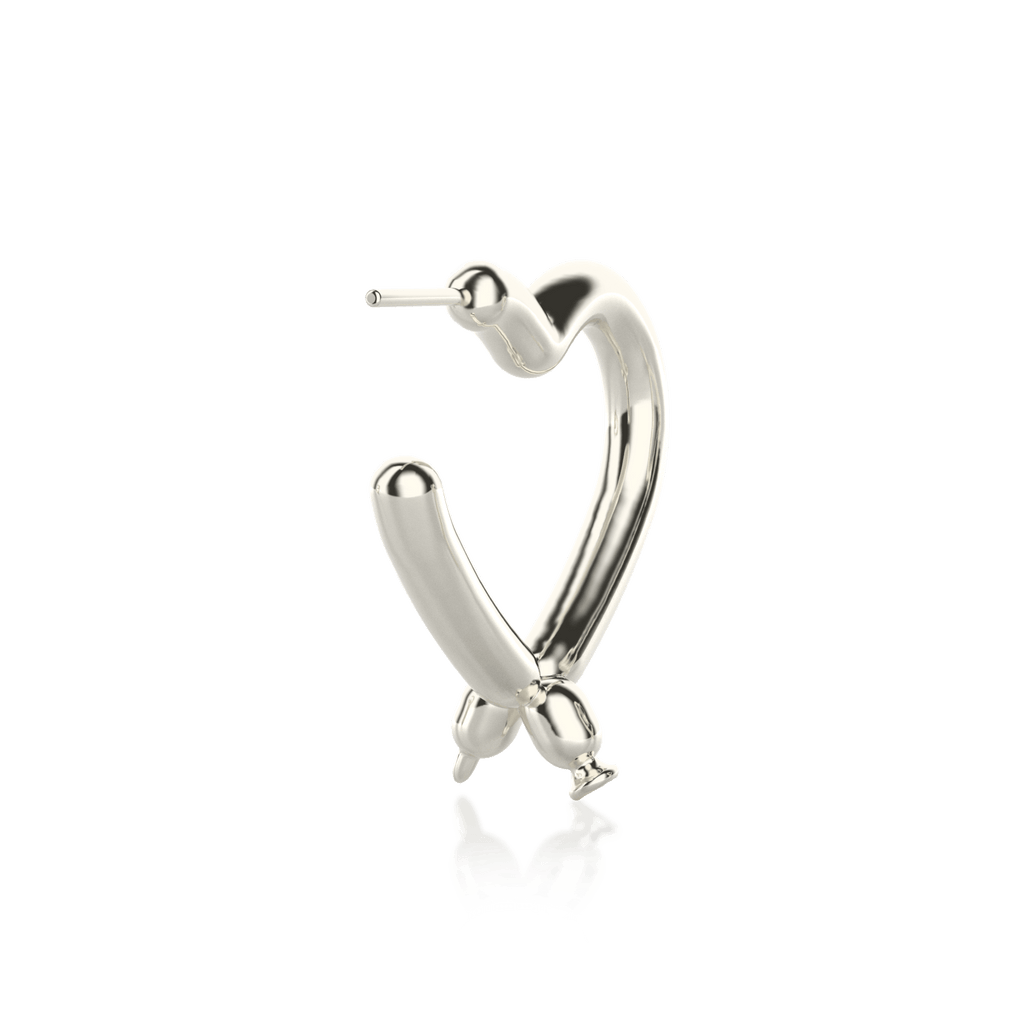Aretes Latex balloon corazón globo earring 2
