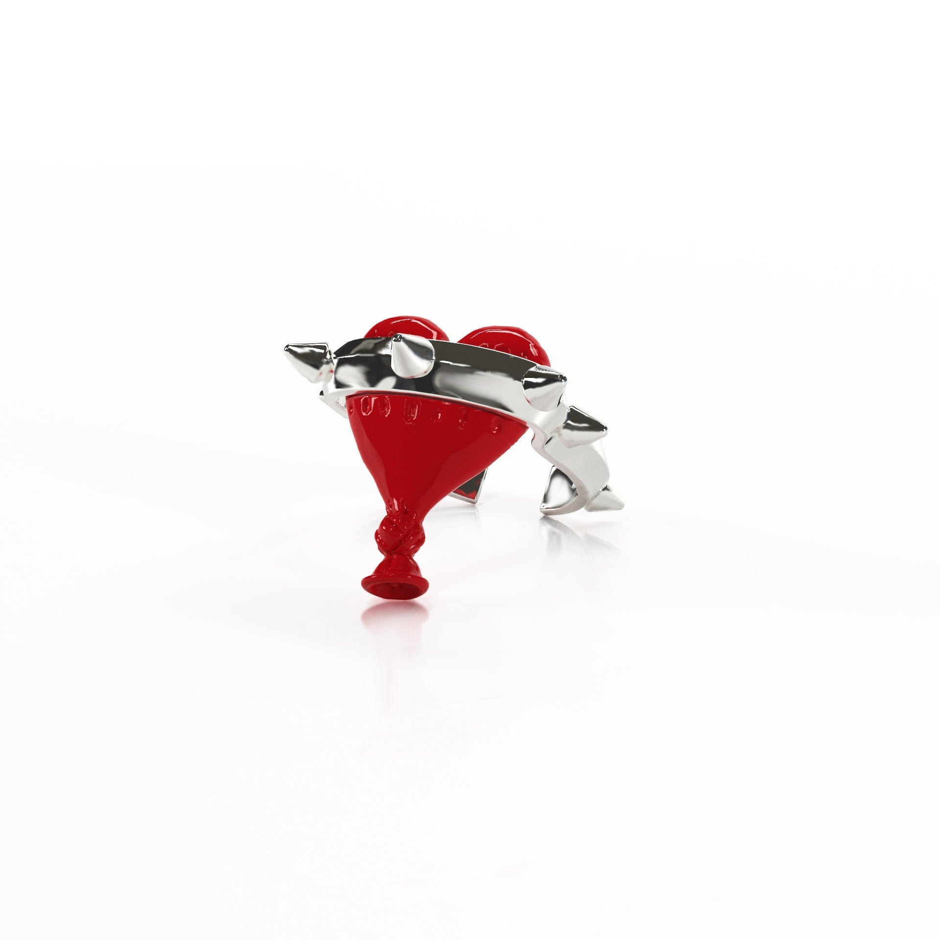 Fun heart Balloon ring Plata 925