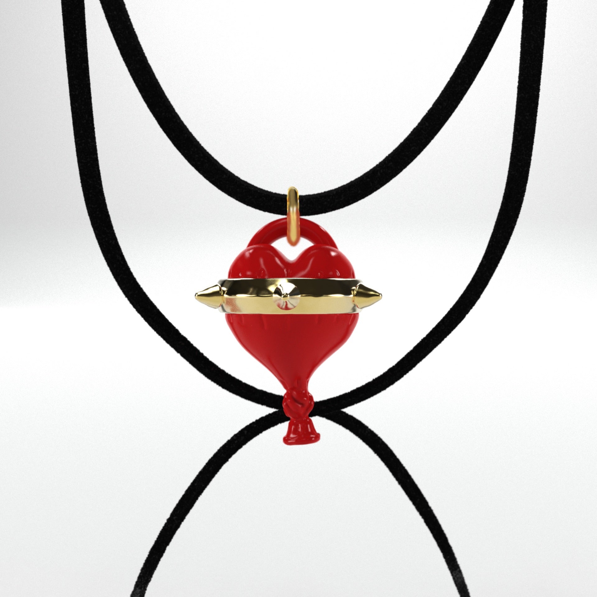 Fun hearts balloon necklace