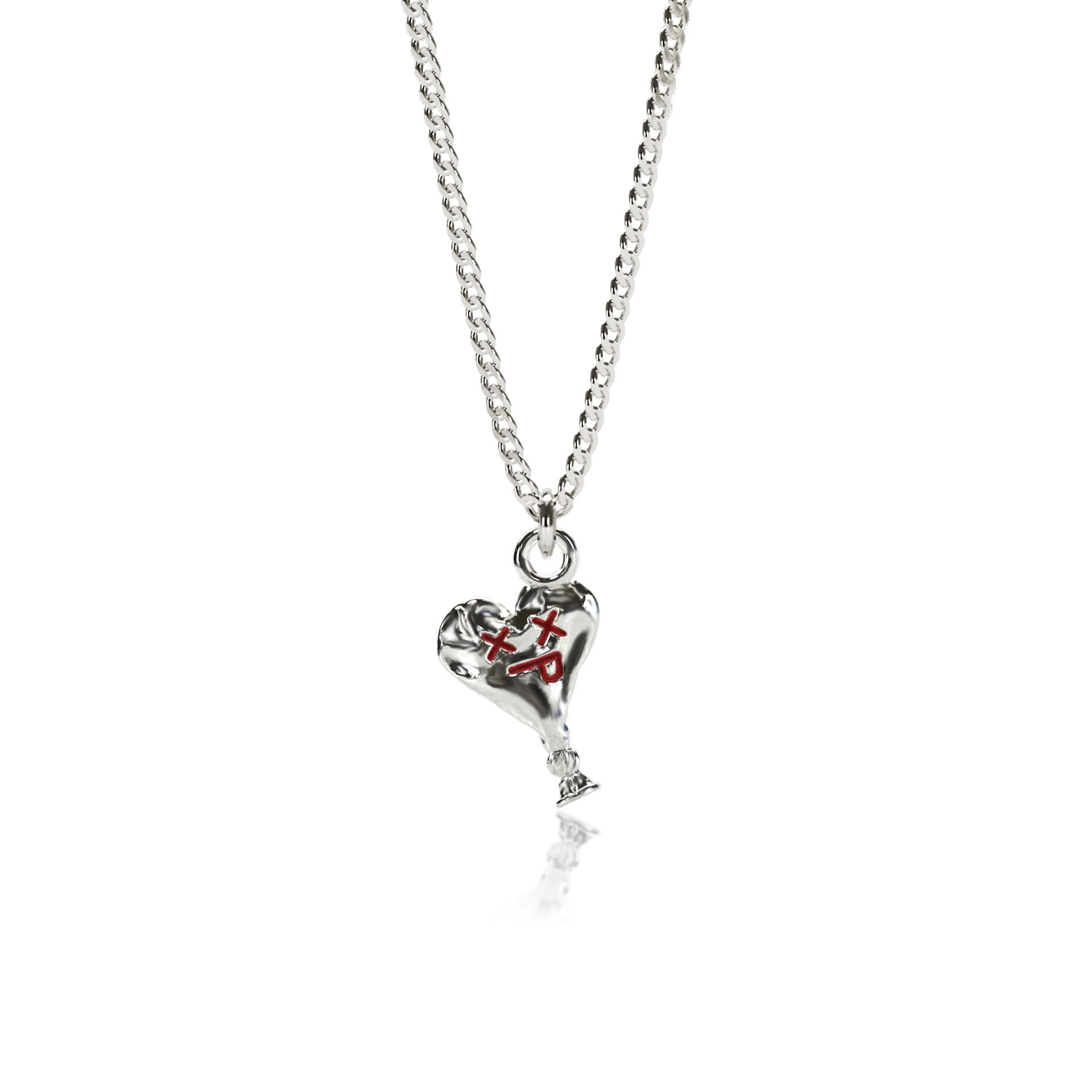 Fun hearts/hurt balloon necklace Plata 925
