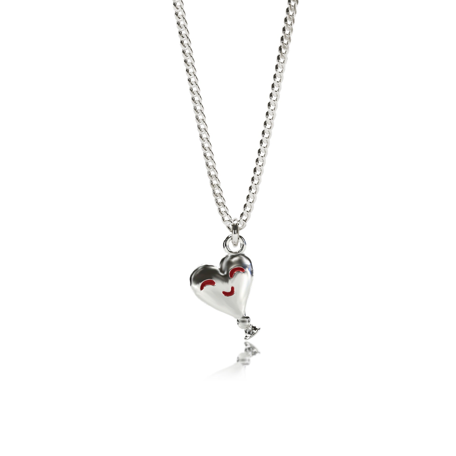 Fun hearts/hurt balloon necklace Plata 925