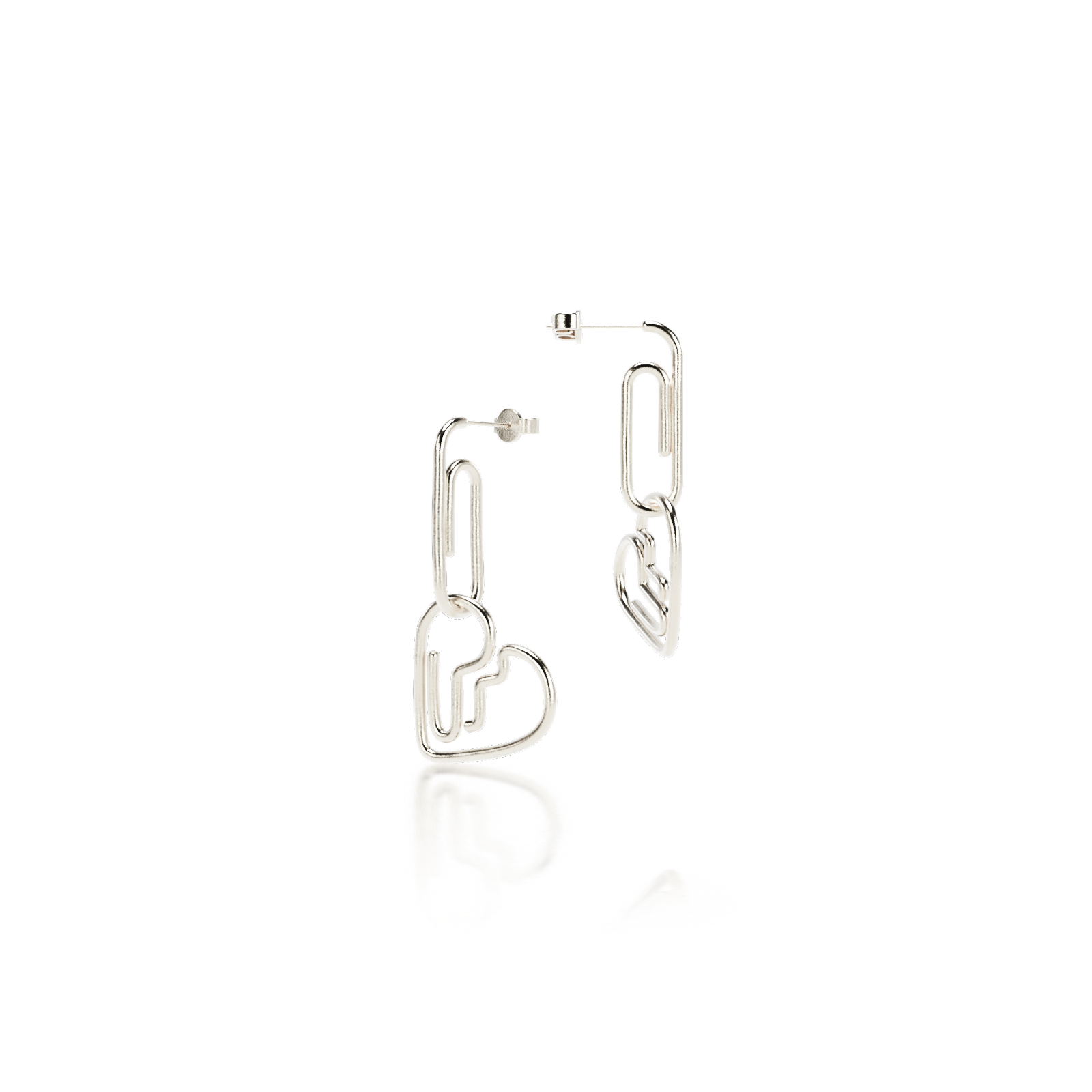 Aretes PAPER CLIP + BROKEN HEART