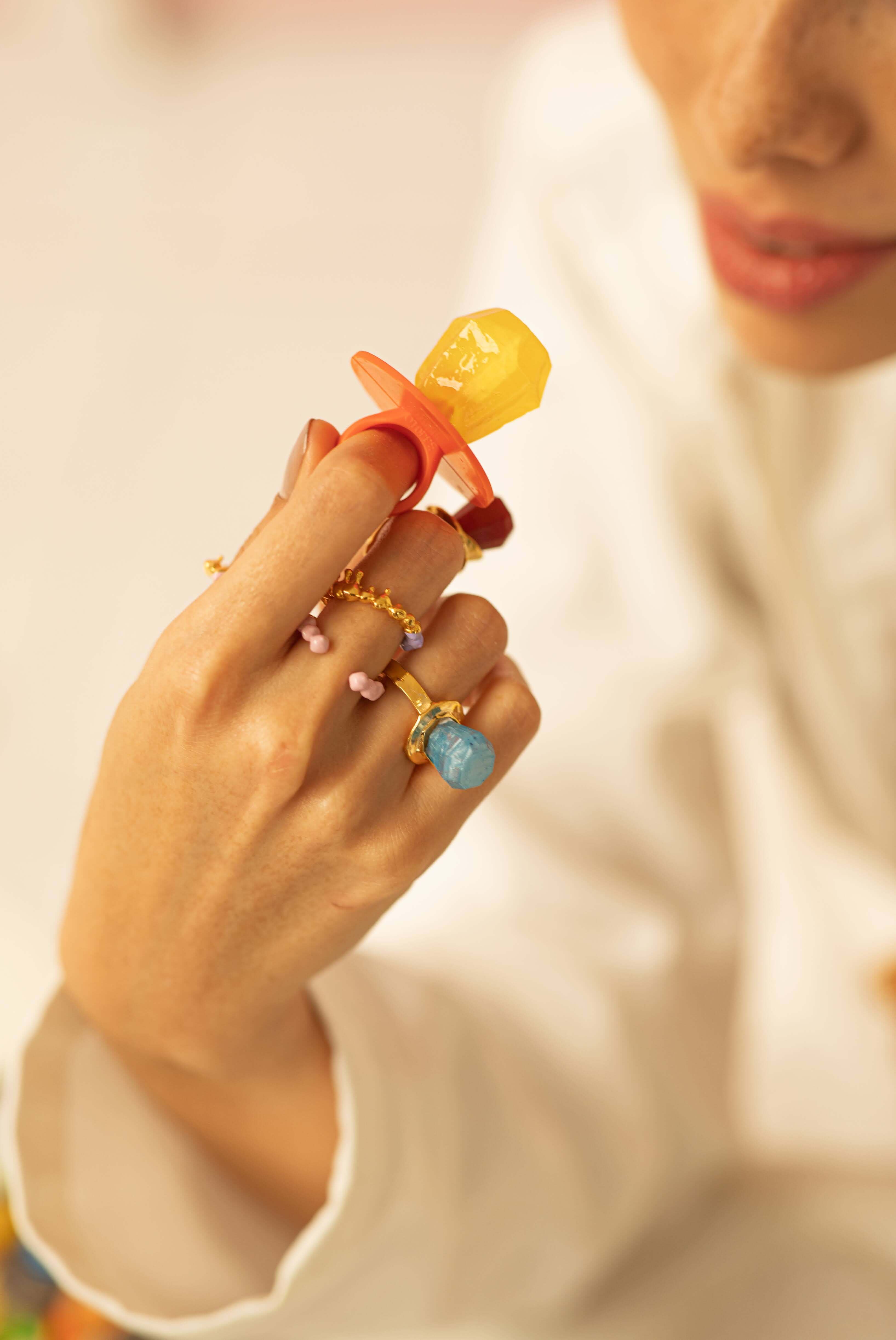 FUN GEM RING BLACK