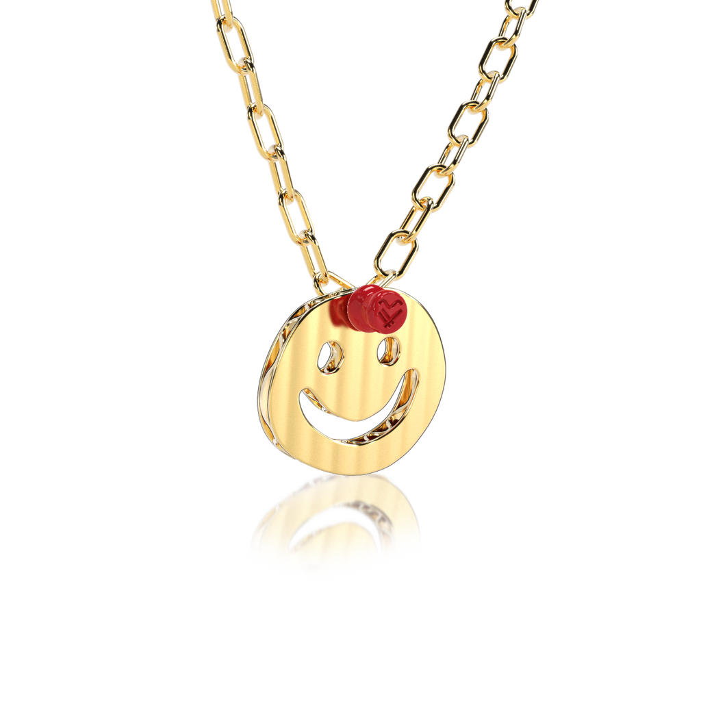 Collar PIN IT CARDBOARD HAPPY FACE