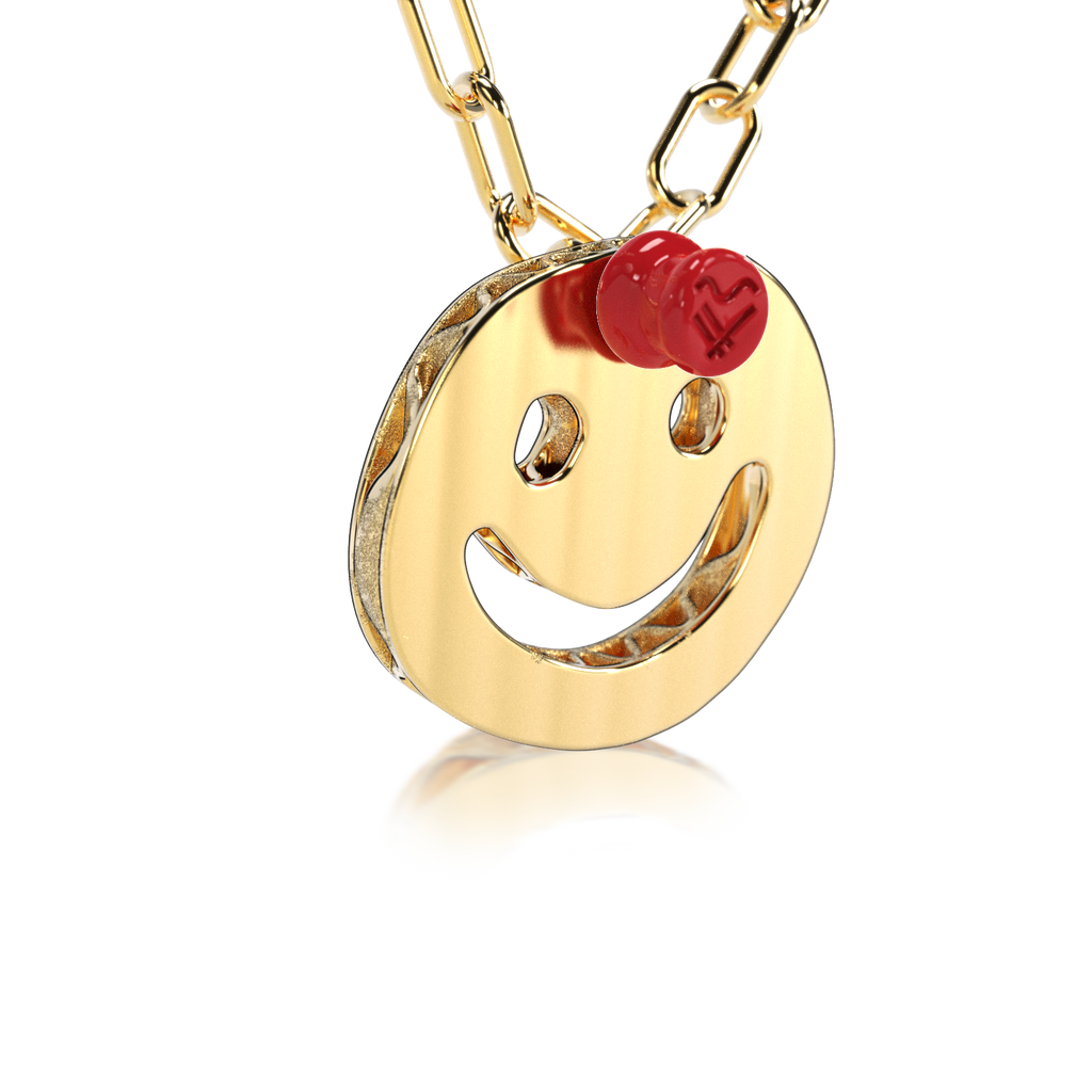 Collar PIN IT CARDBOARD HAPPY FACE