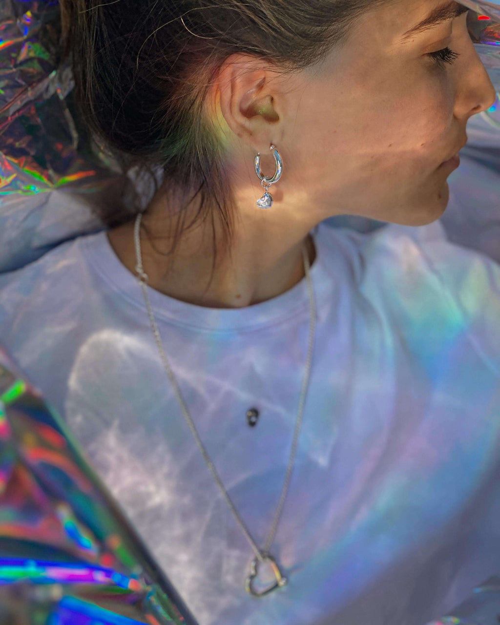 Collar Corazon Latex Balloon Plata 925