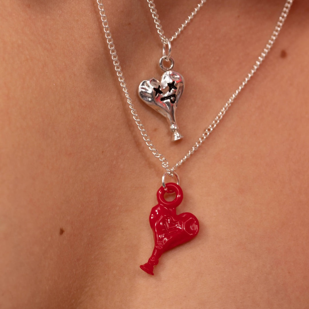 Fun hearts/hurt balloon necklace Resin