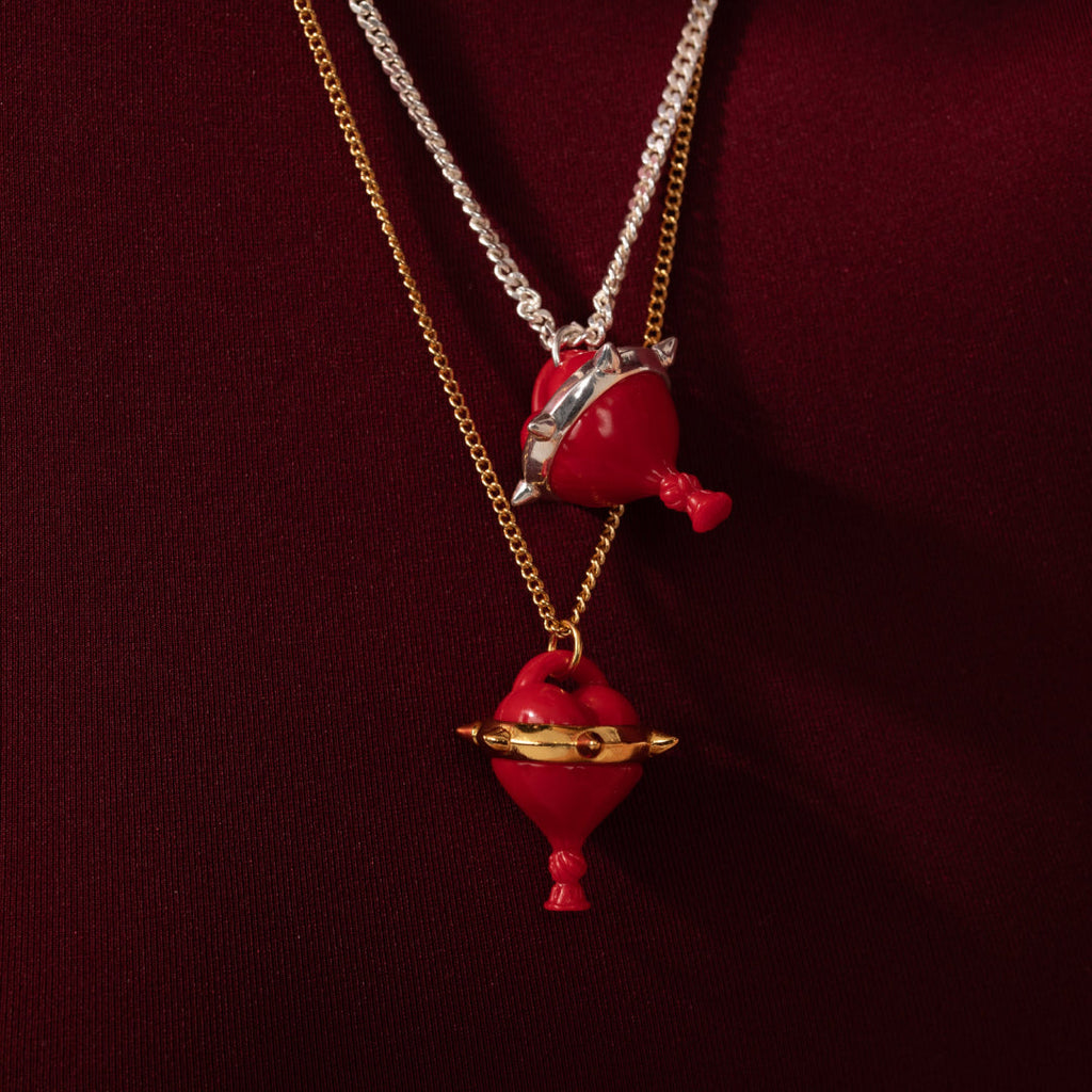 Fun hearts balloon necklace