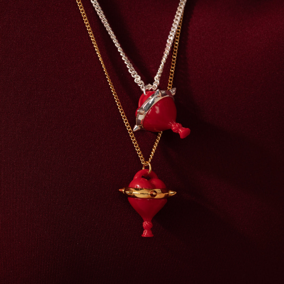 Fun hearts balloon necklace