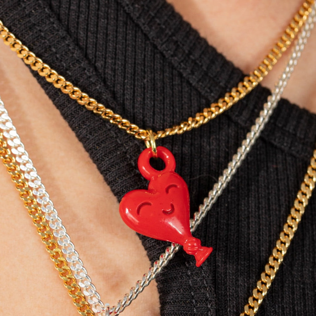 Fun hearts/hurt balloon necklace Resin