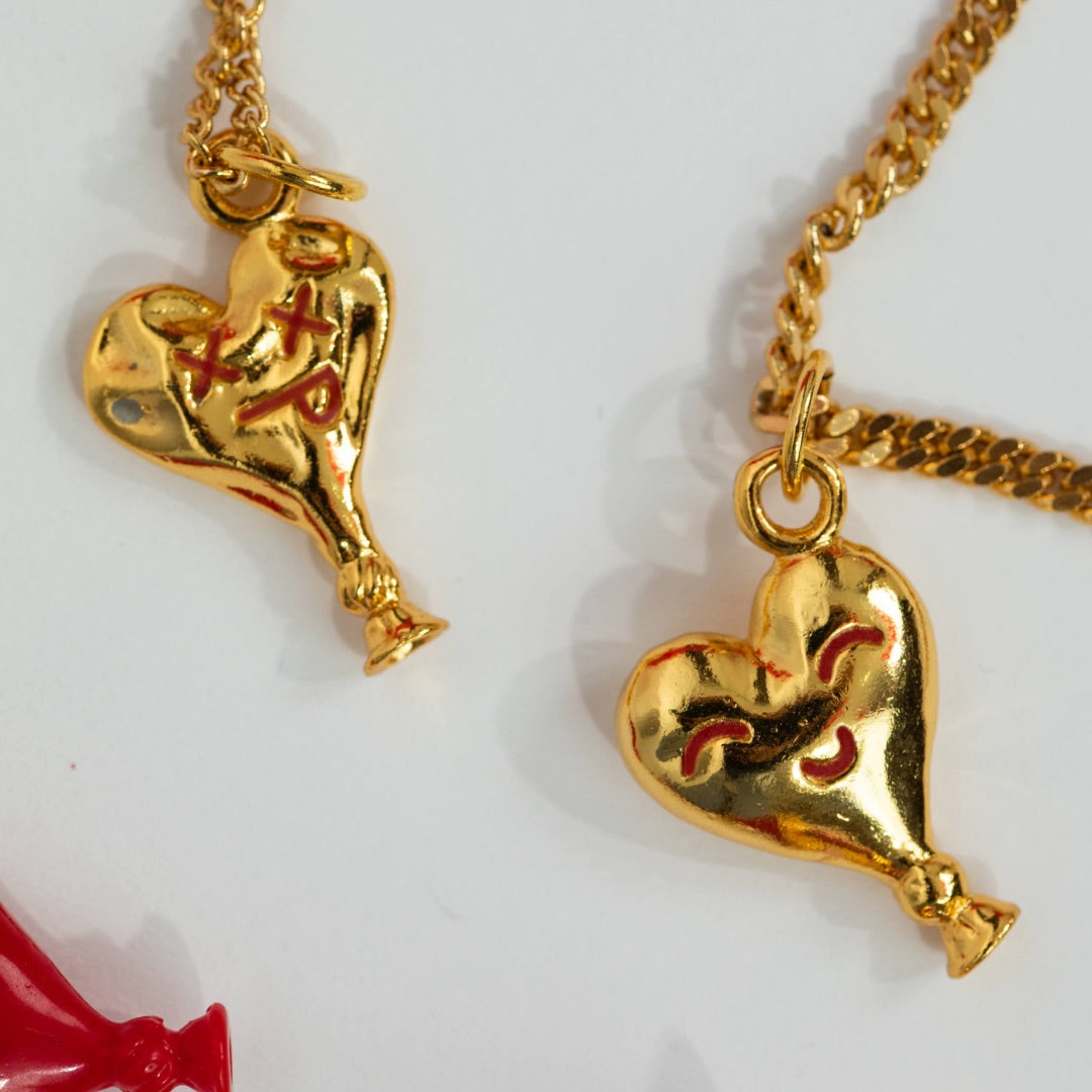 Fun hearts/hurt balloon necklace