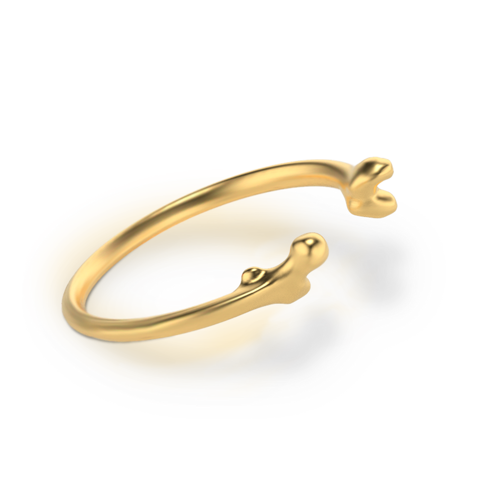 brazalete hueso dorado- golden bone cuff