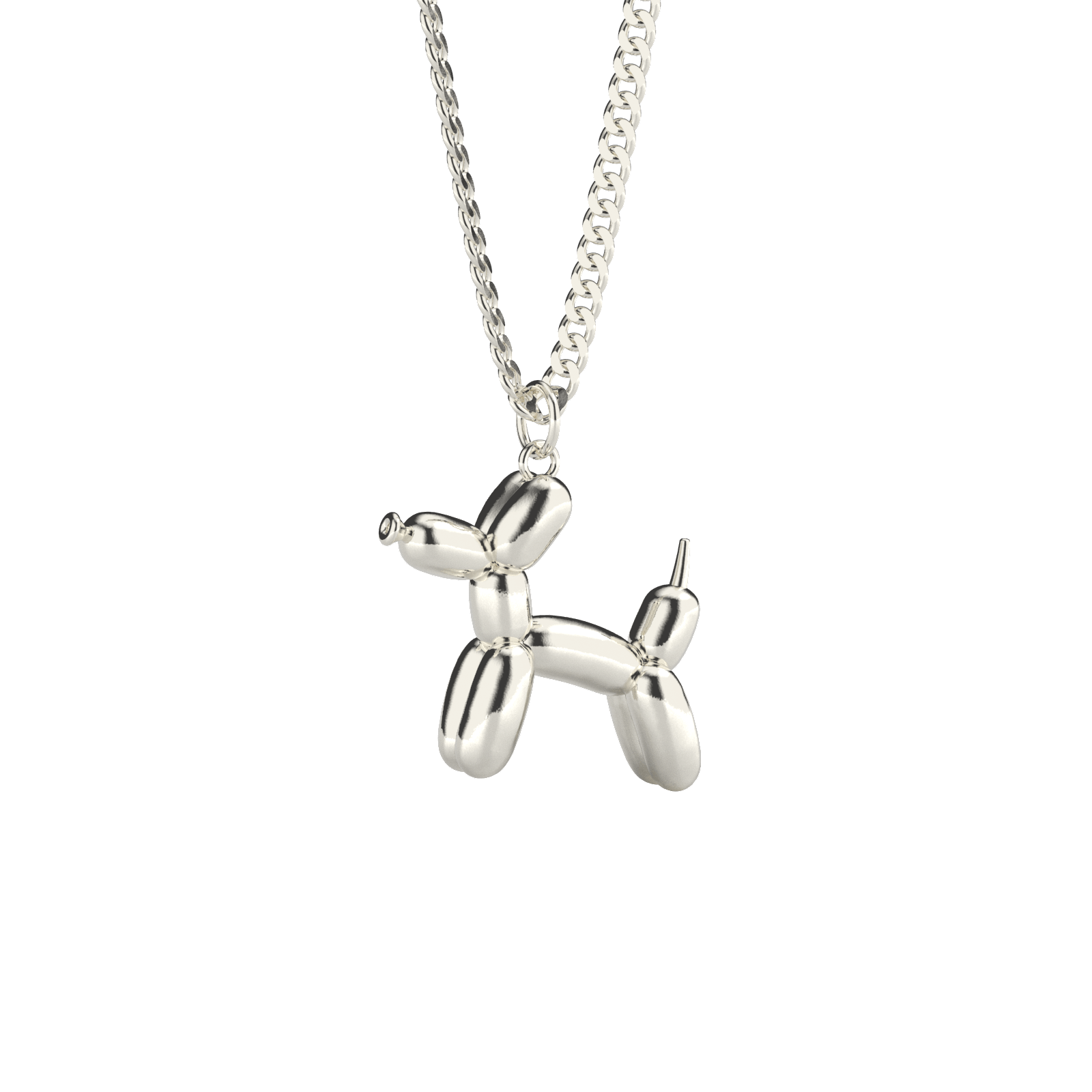 Collar Balloon Doggy plata 925