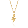 Collar charm foil balloon rayo dorado